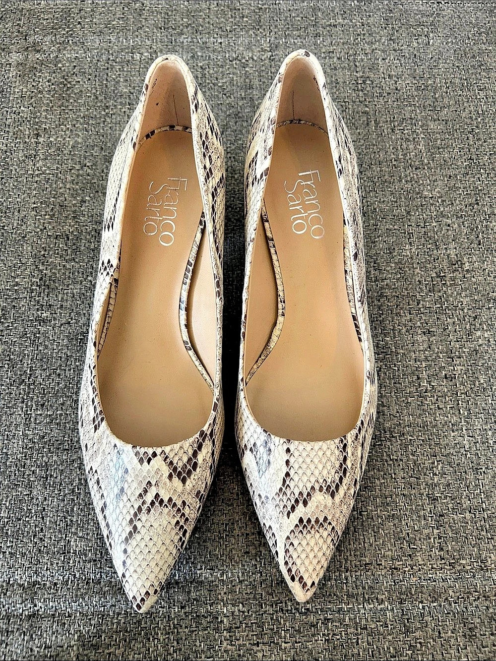 Franco Sarto Racer Pointed Toe Block Heel Pump
